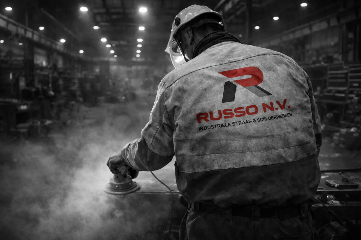 Team van Russo NV brengt industriële coatings aan op locatie in Antwerpen